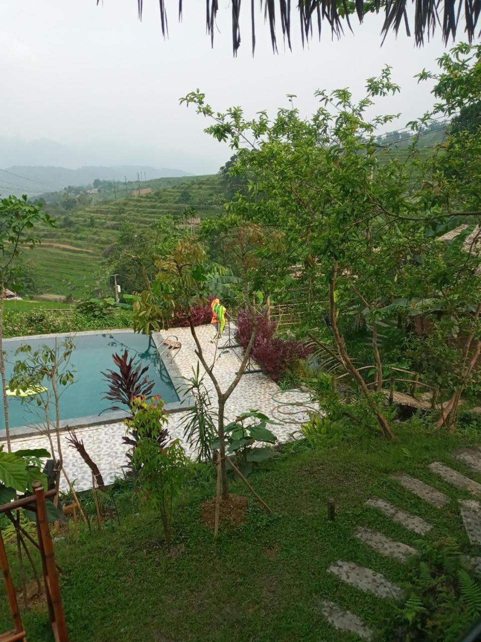 Puluong Bamboo Villa Huong Ba Thuoc Exterior photo