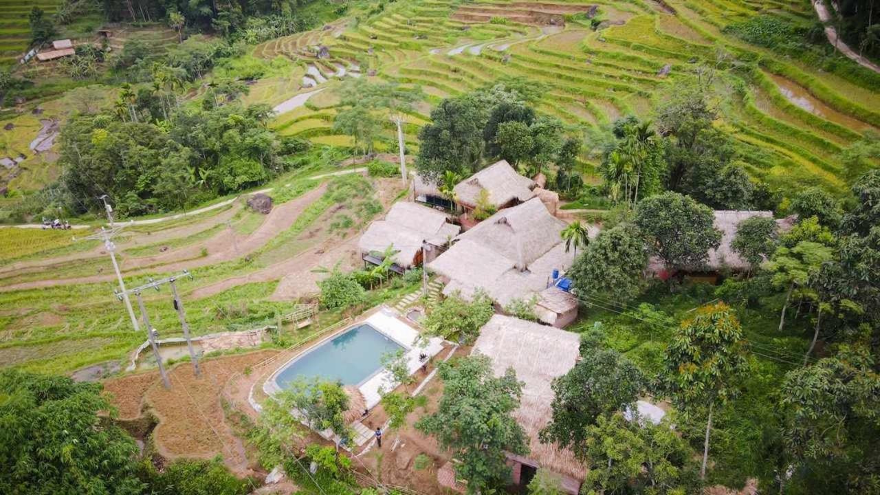 Puluong Bamboo Villa Huong Ba Thuoc Exterior photo