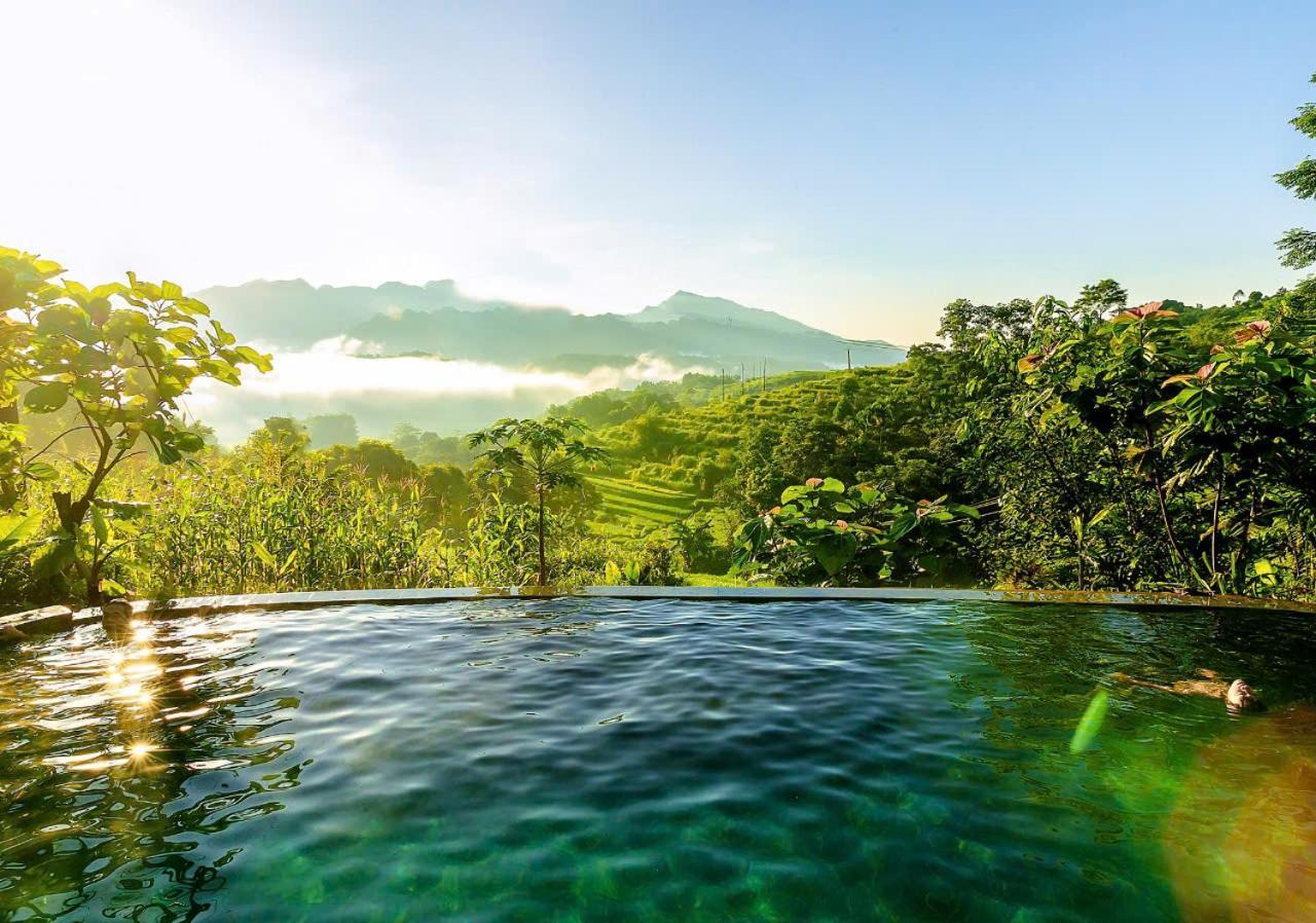 Puluong Bamboo Villa Huong Ba Thuoc Exterior photo