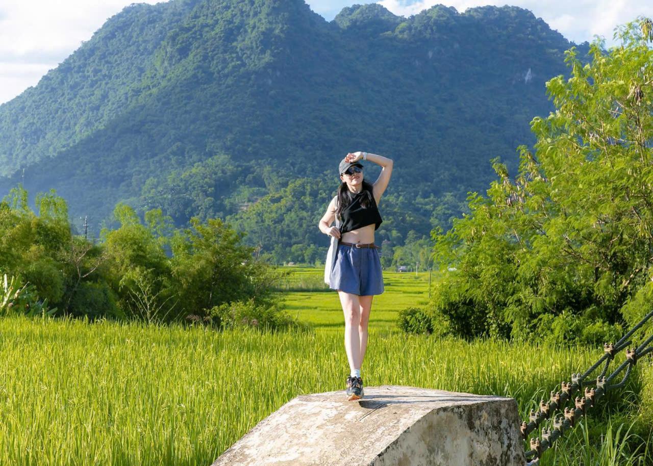 Puluong Bamboo Villa Huong Ba Thuoc Exterior photo